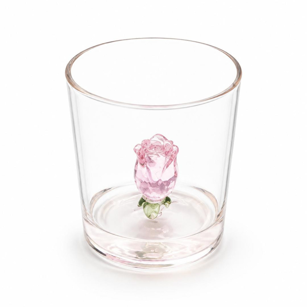 Dimensional Rose Glass