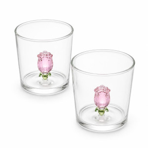 Dimensional Rose Glass
