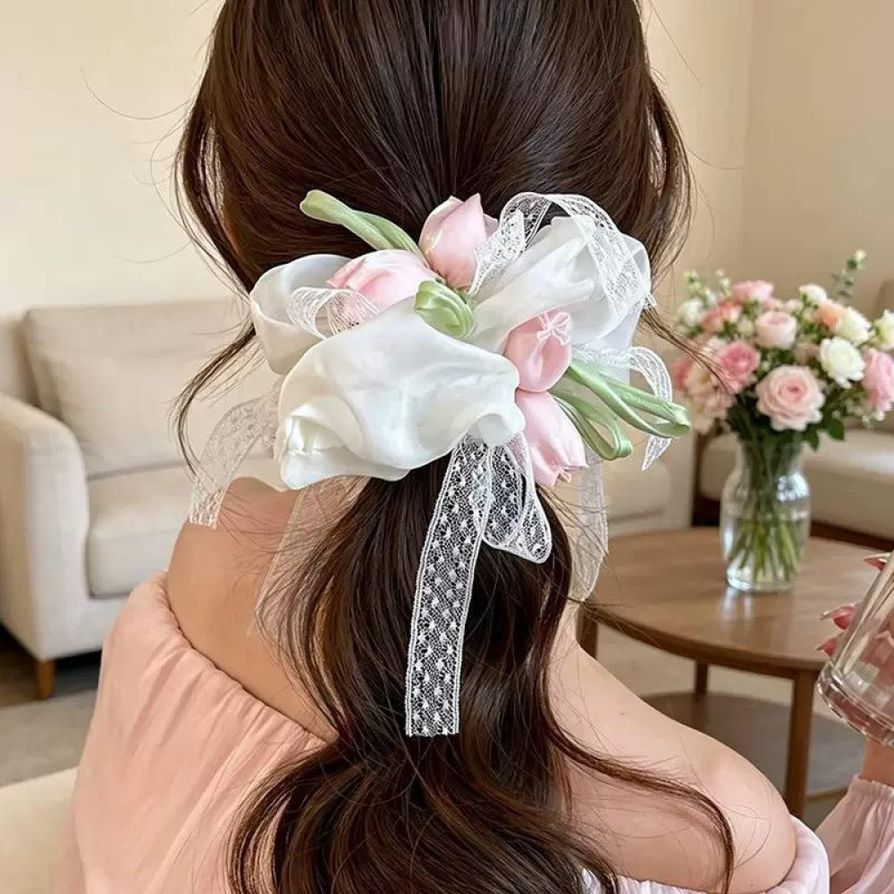 Flower Scrunchies