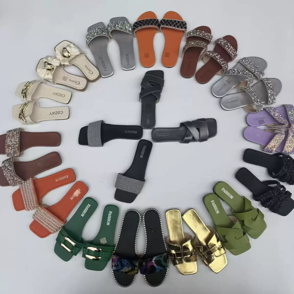 Mixed Sandals(Flat shoes)