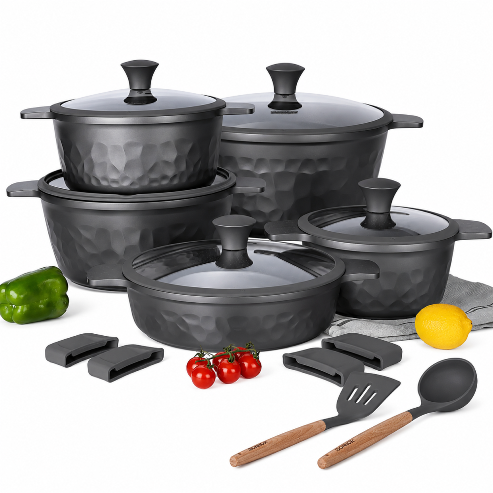 Hammered Pattern Luxury Cookware set