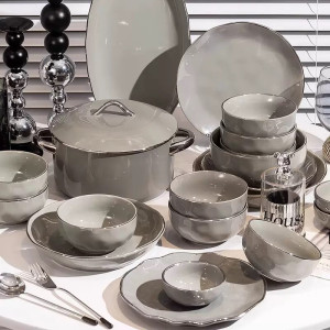Bowl and Plate Combination Luxury Dish Set