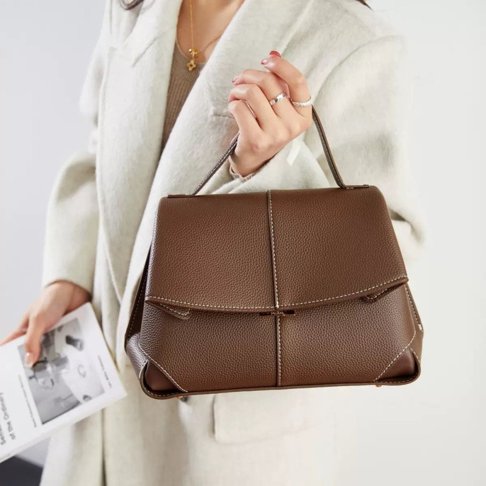 Lychee Leather Handbag