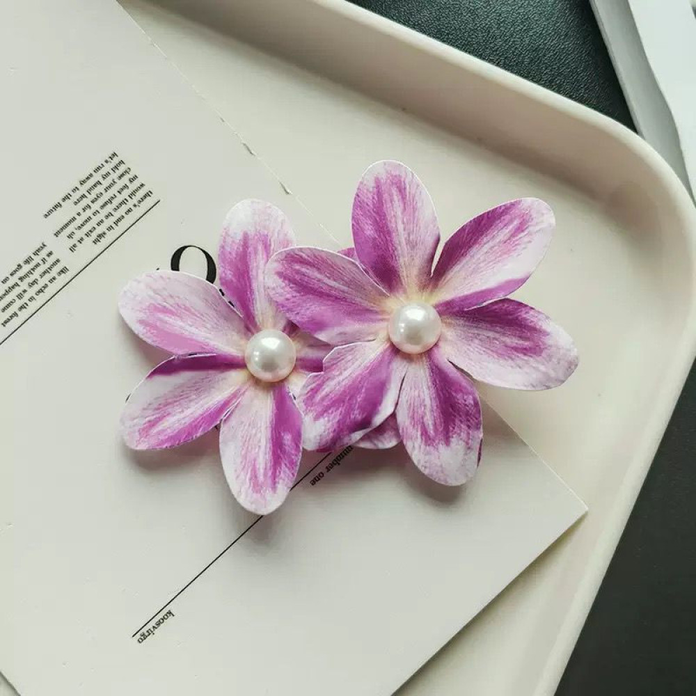 Pearl Flower Hair Clips