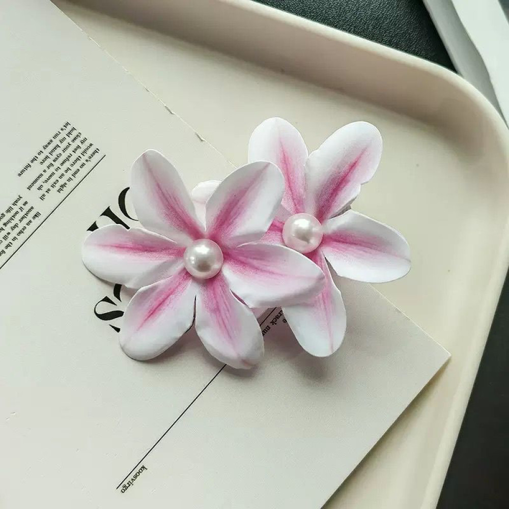 Pearl Flower Hair Clips