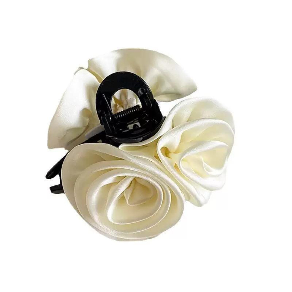 Satin Rose Flower Clip
