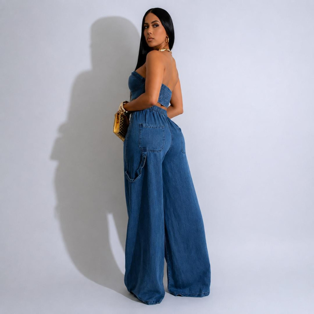 Demin Set Toploose Pants