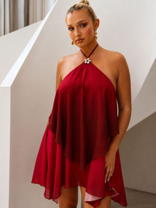 Sexy Hot Girl Irregular Hem Dress